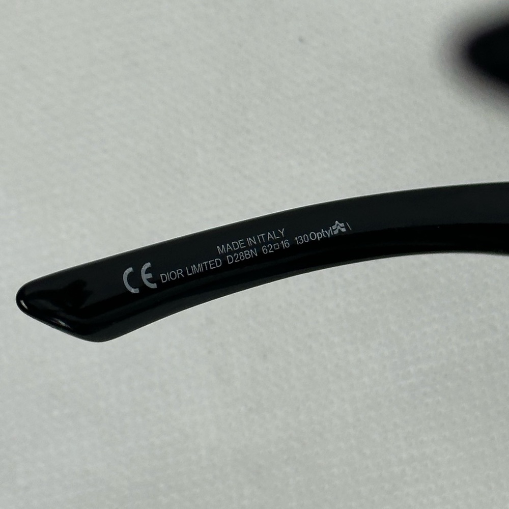 Dior Limited Swarovski Crystals Black Acetone Tinted Oversized Sunglasses - Picture 11 of 11